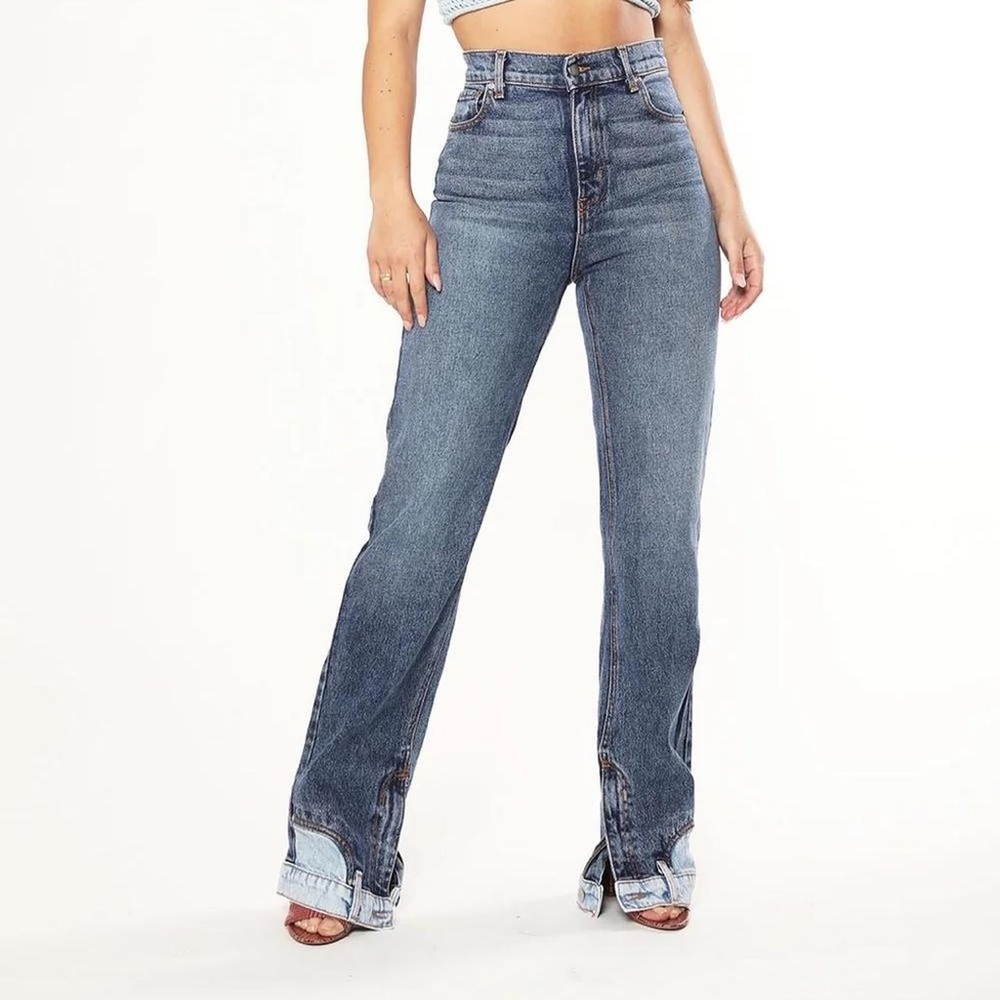 Revice Farrah Straight Leg Upside Down Jeans Size 27